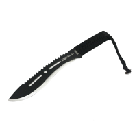 چاقوی شکاری مشکی با غلاف مناسب طبیعت گردی 35 سانتی کد MN-52