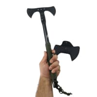 تبر دو طرفه دسته بلند کمپینگ رنگ مشکی 47 سانتیمتری کد MN-98