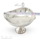 آجیل خوری مسی سفید روکش کروم مدل سه گوش 22 سانتی کد AH-29