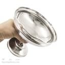 آجیل خوری مسی پایه دار با روکش کروم لبه چین 22سانتی کد AH-45