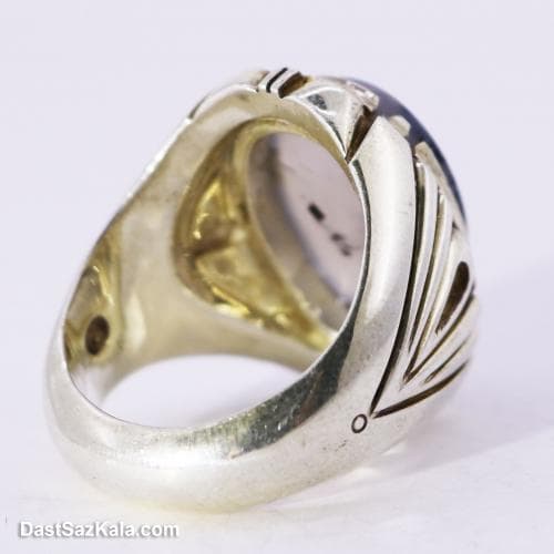 انگشتر نقره مردانه شجر اصل با رکاب شیخ احمد تک درخت کد RN-17