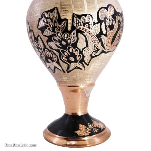 شربت خوری مسی الماس تراش نقره کوبی 40 سانتی 2 عددی کد MJ-99