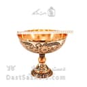 جام پایه دار مسی الماس تراش نقره کوب سایز 4 کد MJ-125