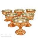 ست هفت سین و بستنی خوری مسی پایه دار 10سانتی 6 تایی AH-58