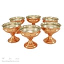 ست هفت سین و بستنی خوری مسی پایه دار 10سانتی 6 تایی AH-58