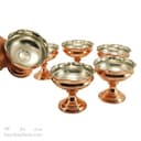 ست هفت سین و بستنی خوری مسی پایه دار 10سانتی 6 تایی AH-58