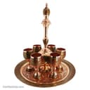 سرویس شربت خوری مسی خاتم کاری شده مجموعه 8 عددی کد MJ-97