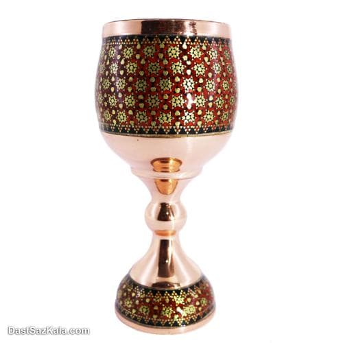 سرویس شربت خوری مسی خاتم کاری شده مجموعه 8 عددی کد MJ-97