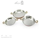 سرویس ماهیتابه مسی زنجان دسته برنجی مجموعه 3 عددی کد AH-159