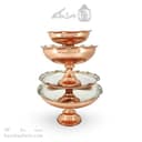 سرویس پذیرایی مسی زنجان مدل خورشیدی مجموعه 4 عددی کد AAS-10