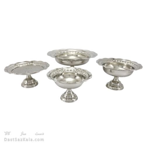 سرویس پذیرایی مسی سفید جدید نانو شده 4 تیکه فضلی کد AH-70