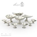 سرویس پذیرایی مسی سفید جدید پایه دار نانو شده 10 تیکه AH-110