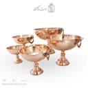 سرویس پذیرایی مسی پایه دار زنجان مدل گوشوار دار 5 سایز AH-22