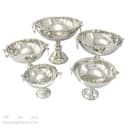 سرویس پذیرایی مسی پایه دار سفید مدل گوشواره دار 5 سایز AH-23