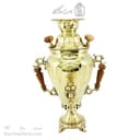 سماور برنجی ذغالی 1.5 لیتری مدل آینه ای کد AH-152