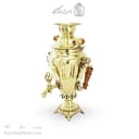 سماور برنجی ذغالی 1.5 لیتری مدل آینه ای کد AH-152