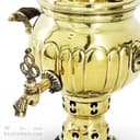 سماور ذغالی برنجی 1 لیتری مدل آینه ای کد AH-150