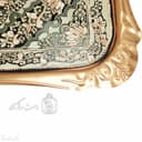 سینی مسی چای خوری الماس تراش نقره کوب شده کد MJ-131