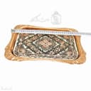 سینی مسی چای خوری الماس تراش نقره کوب شده کد MJ-131