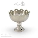 شکلات خوری مسی سفید پایه دار مدل ستاره ای 16 سانتی کد AH-36