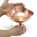 شکلات خوری مسی پایه دار زنجان مدل سه گوش 19سانتی کد AH-24