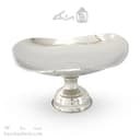 شیرینی خوری مسی سفید پایه دار مدل سه گوش 24 سانتی کد AH-30