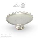 شیرینی خوری مسی پایه دار سفید مدل ستاره ای 28 سانتی کد AH-38