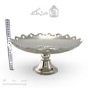 شیرینی خوری مسی پایه دار سفید مدل ستاره ای 28 سانتی کد AH-38