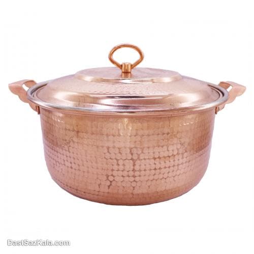 قابلمه مسی اصل زنجان مدل راسته 8 نفره بزرگ کد PA-54