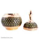 قندان مسی خاتم کاری سایز 18 کد MJ-82