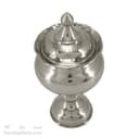 قندان مسی پایه دار سفید زنجان به ارتفاع 21 سانتیمتر کد AH-85