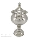 قندان مسی پایه دار سفید زنجان به ارتفاع 21 سانتیمتر کد AH-85