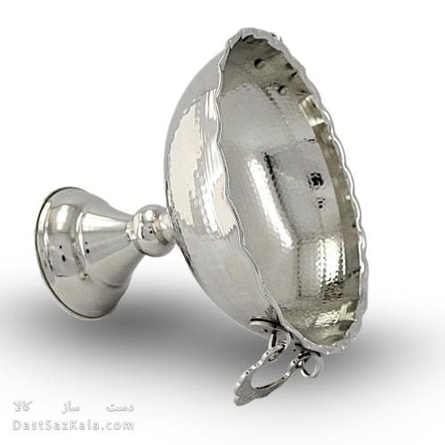 میوه خوری مسی سفید بزرگ مدل گوشواره ای قطر 27 سانتی کد AH-57