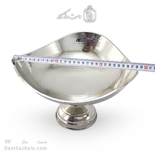 میوه خوری مسی سفید زنجان مدل سه گوش نانو شده 28 سانتی AH-31