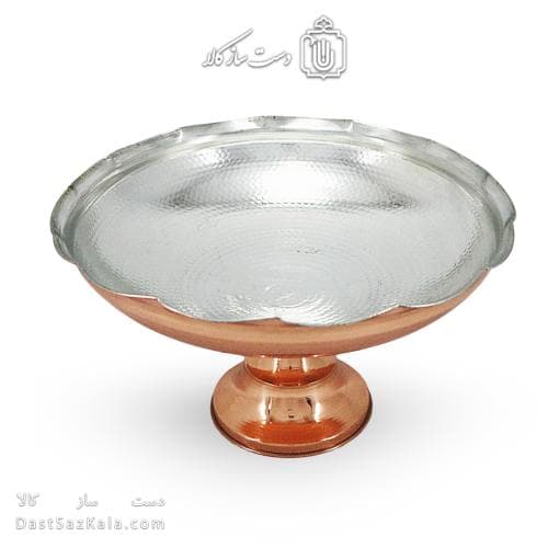 میوه خوری مسی پایه دار زنجان مدل خورشیدی کد AAS-14