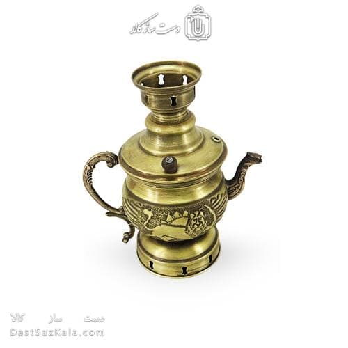 کتری شکاری برنجی آنتیک 1.5 لیتری کد AH-149