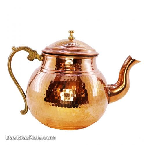 کتری و قوری مسی زنجان دسته برنجی کد SSH-25