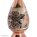 گلدان مسی الماس تراش نقره کوبی 25 سانتی مدل موشکی کد MJ-104