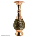 گلدان مسی خاتم کاری اصفهان 25 سانتی مدل موشکی 2 عددی MJ-87