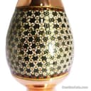 گلدان مسی خاتم کاری اصفهان 30 سانتی مدل موشکی کد MJ-84