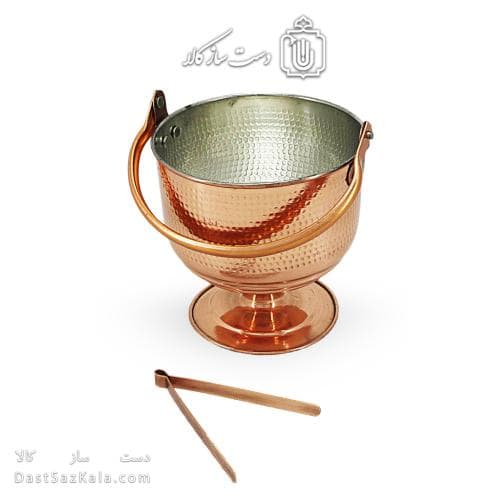 یخدان مسی زنجان به همراه انبر به قطر 14 سانتیمتری کد AH-130