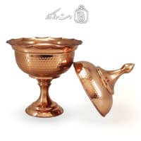 آجیل خوری مسی درب دار30 سانتی کد HSH-11