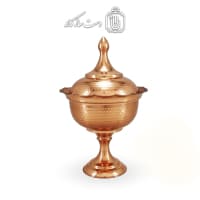 آجیل خوری مسی درب دار30 سانتی کد HSH-11