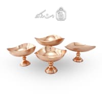 سرویس پذیرایی مسی زنجان مدل سه گوش مجموعه 4 عددی کد AH-16