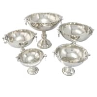 سرویس پذیرایی مسی پایه دار سفید مدل گوشواره دار 5 سایز AH-23