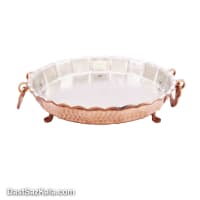 سینی مسی پایه دار زنجان سایز 2 دسته دار کد PA-41