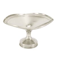 شکلات خوری پایه دار مسی سفید مدل سه بعدی 22 سانتی کد AH-32