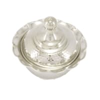 قندان مسی بدون پایه سفید زنجان مدل لاله 11 سانتیمتری AH-78