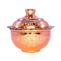 قندان مسی زنجان طرح دار مدل انار کوچک 8 سانتیمتری کد SSH-59