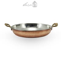 ماهیتابه مسی بزرگ زنجان 23 سانتی دسته برنجی کد AH-156